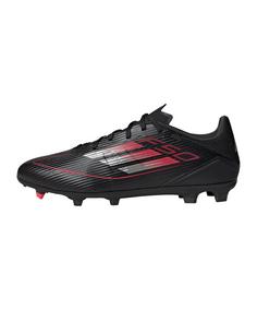 adidas F50 League FG/MG Stealth Victory Fußballschuhe schwarzgraurot