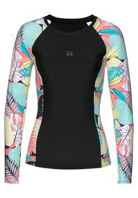 LASCANA Active Bade-Shirt Funktionsshirt Damen - schwarz-bedruckt