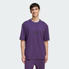 Rückansicht von adidas adidas Z.N.E. Loose-Fit T-Shirt Funktionsshirt Herren Aurora Plum