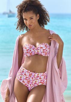 Rückansicht von Lascana Highwaist-Bikini-Hose Bikini Hose Damen rot-flieder