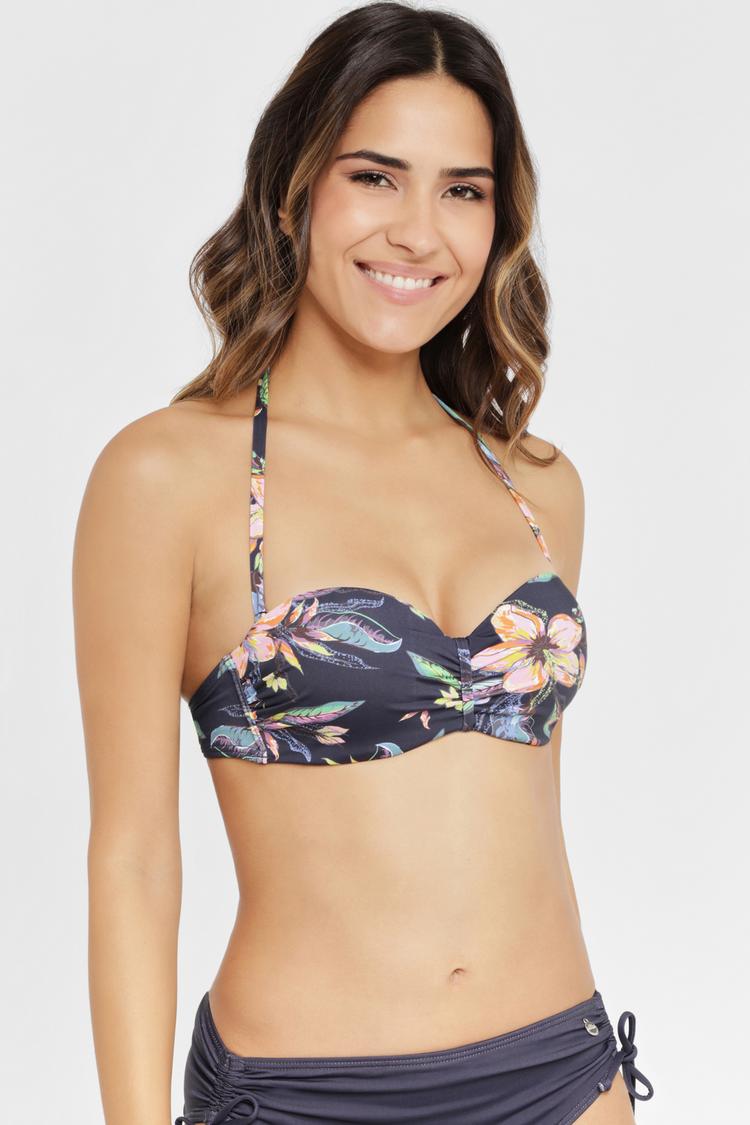 Lascana Lascana B&uuml;gel-Bandeau-Bikini-Top Bikini Oberteil Damen - anthrazit - 3 | SportScheck