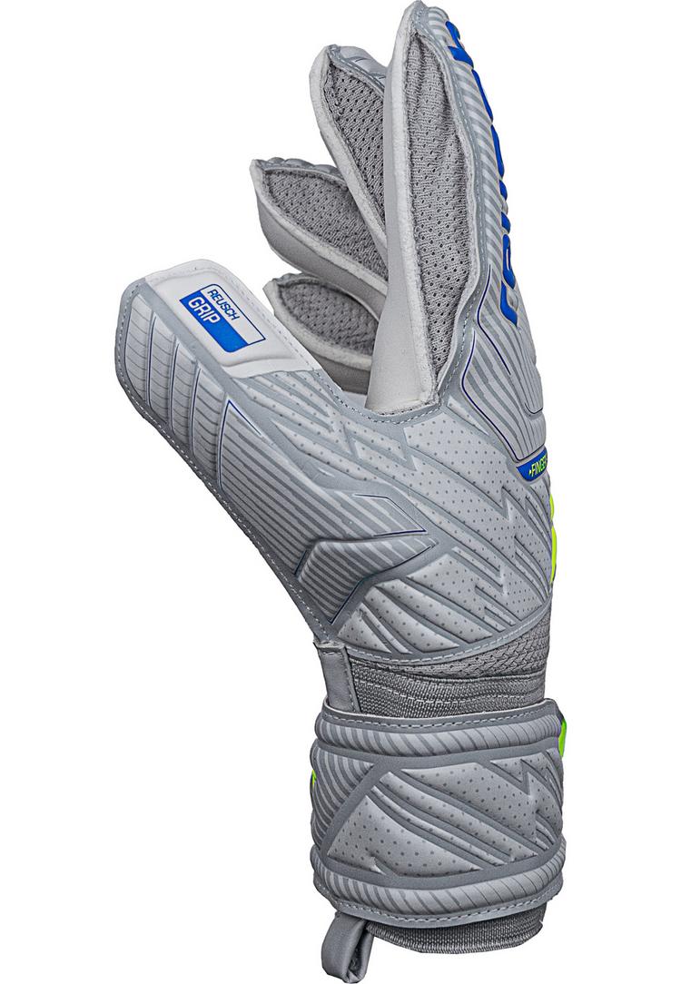 Reusch Reusch Attrakt Grip Finger Support Torwarthandschuhe - vapor gray/safety yello - 0 | SportScheck