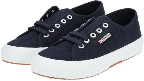Rückansicht von Superga Sneaker Sneaker Damen Navy/Weiß
