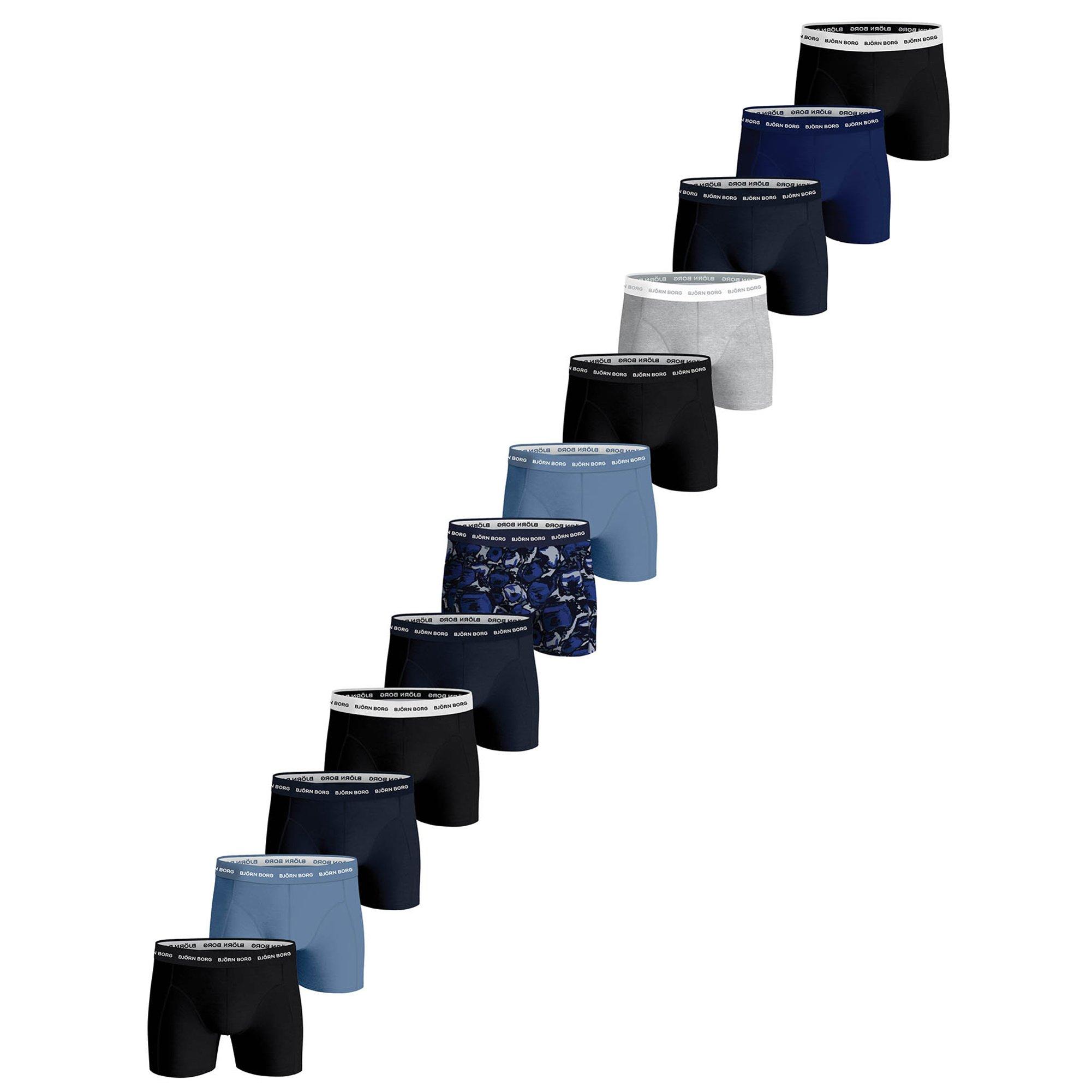 Bj&ouml;rn Borg Boxershort Unterhose Herren - Schwarz/Grau/Blau
