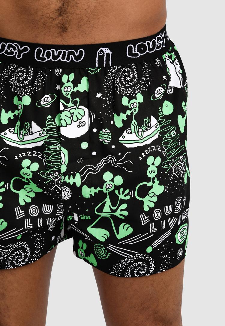 Lousy Livin Lousy Livin 2Pack Boxershorts Outer Weedy Unterhose Herren - Black - 5 | SportScheck