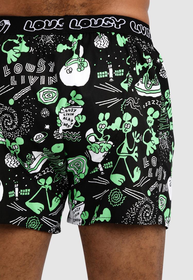 Lousy Livin Lousy Livin 2Pack Boxershorts Outer Weedy Unterhose Herren - Black - 7 | SportScheck