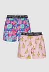 Lousy Livin Boxer Briefs 2 Pack Unterhose Herren - Butterfly Pink Banana