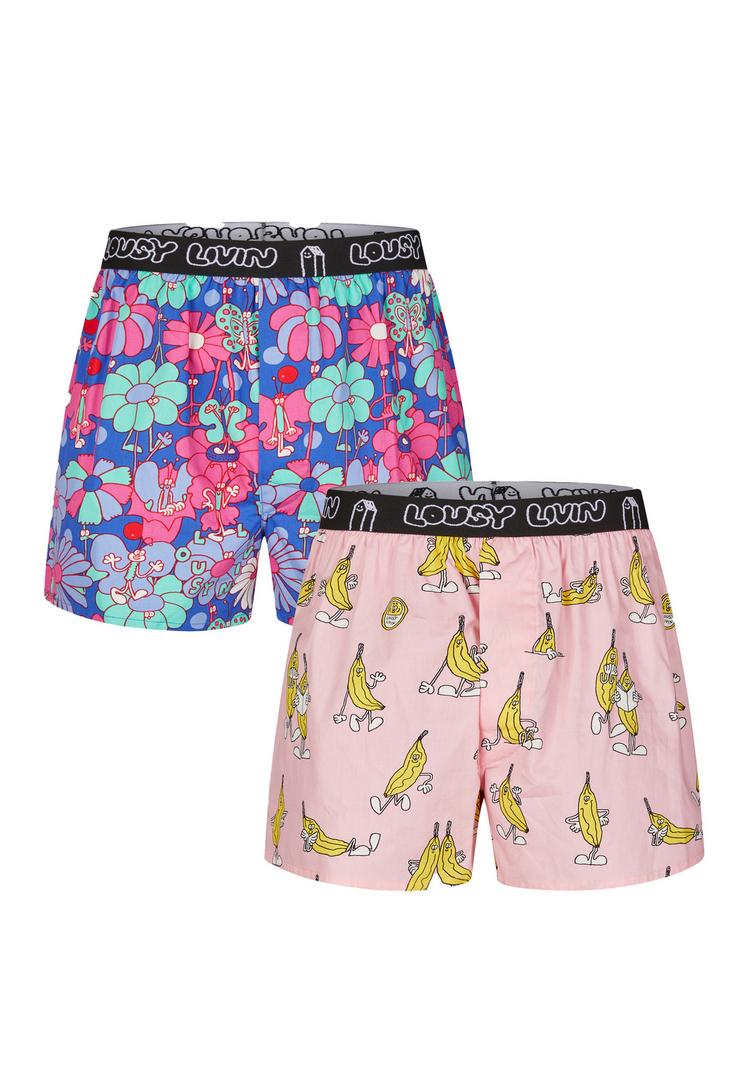 Lousy Livin Lousy Livin Boxer Briefs 2 Pack Unterhose Herren - Butterfly Pink Banana - 0 | SportScheck