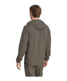 Rückansicht von adidas Real Madrid Vis Tech Travel Jacke Trainingsjacke Herren graugelb