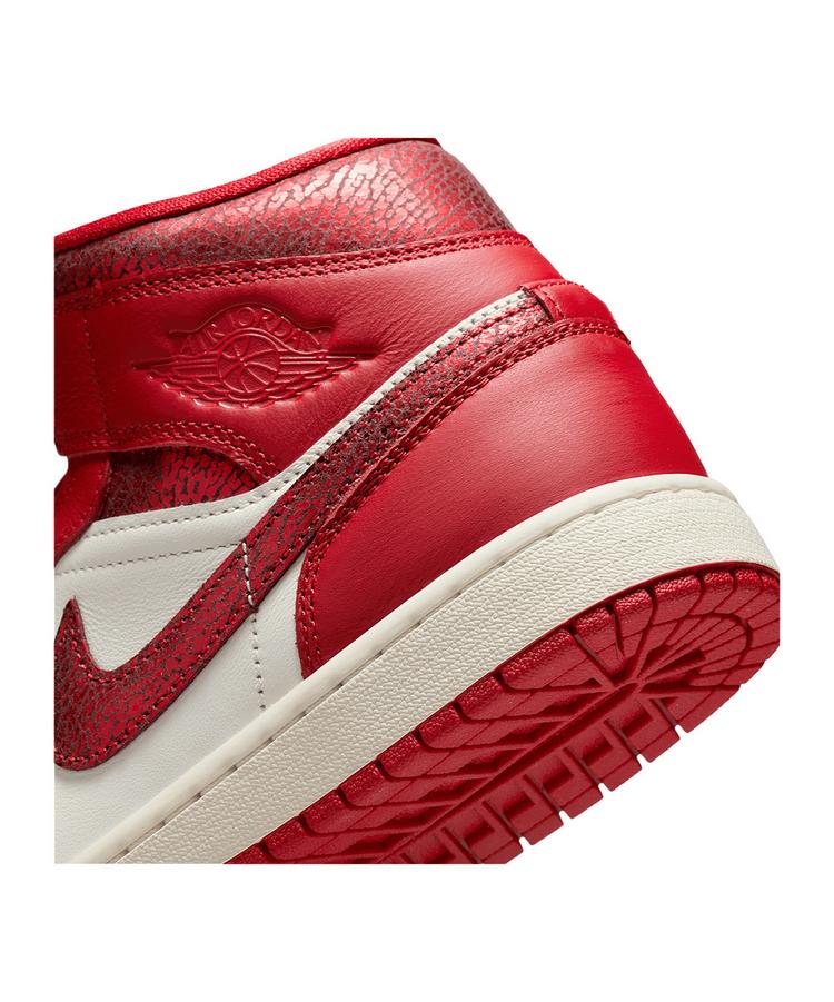 Nike Nike Air 1 Mid SE Cracked Leather Damen Beige Sneaker Damen - beigerot - 0 | SportScheck