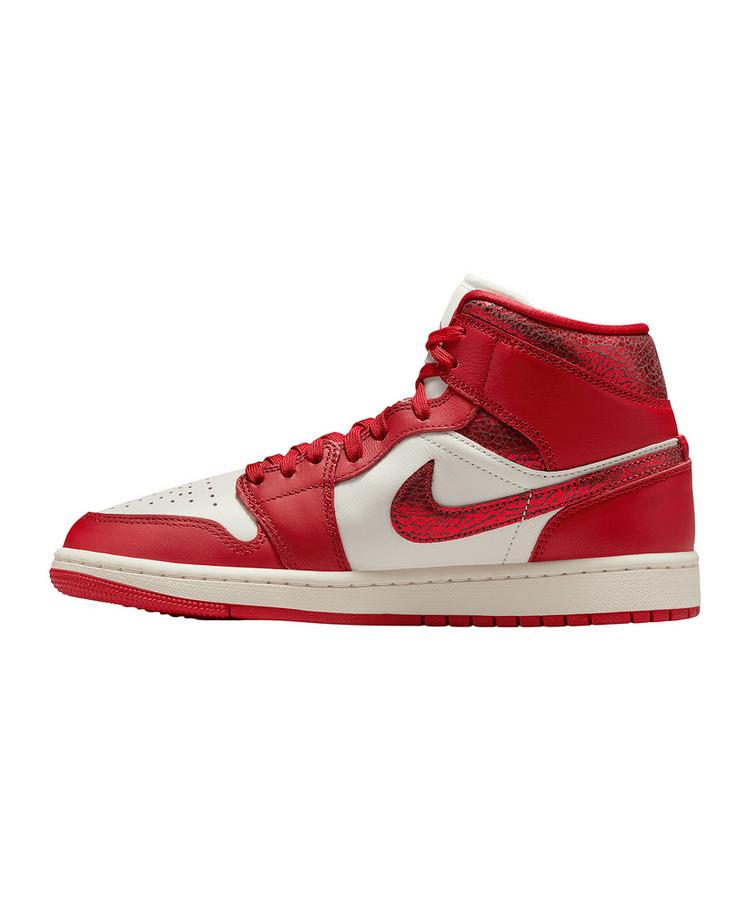 Nike Nike Air 1 Mid SE Cracked Leather Damen Beige Sneaker Damen - beigerot - 0 | SportScheck