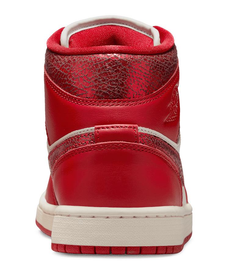 Nike Nike Air 1 Mid SE Cracked Leather Damen Beige Sneaker Damen - beigerot - 2 | SportScheck