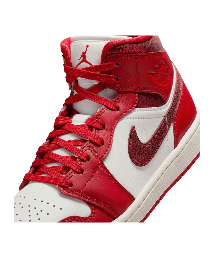 Nike Nike Air 1 Mid SE Cracked Leather Damen Beige Sneaker Damen - beigerot - 3 | SportScheck