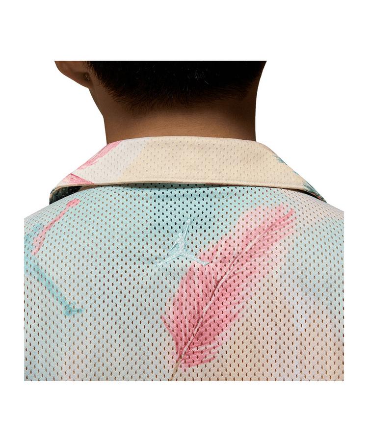 Nike Nike Essentials Printed Camp T-Shirt Beige T-Shirt Herren - beigeblau - 1 | SportScheck