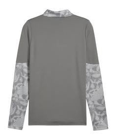 Rückansicht von PUMA teamCUP Training 1/4 Zip Sweatshirt Funktionssweatshirt Herren grau