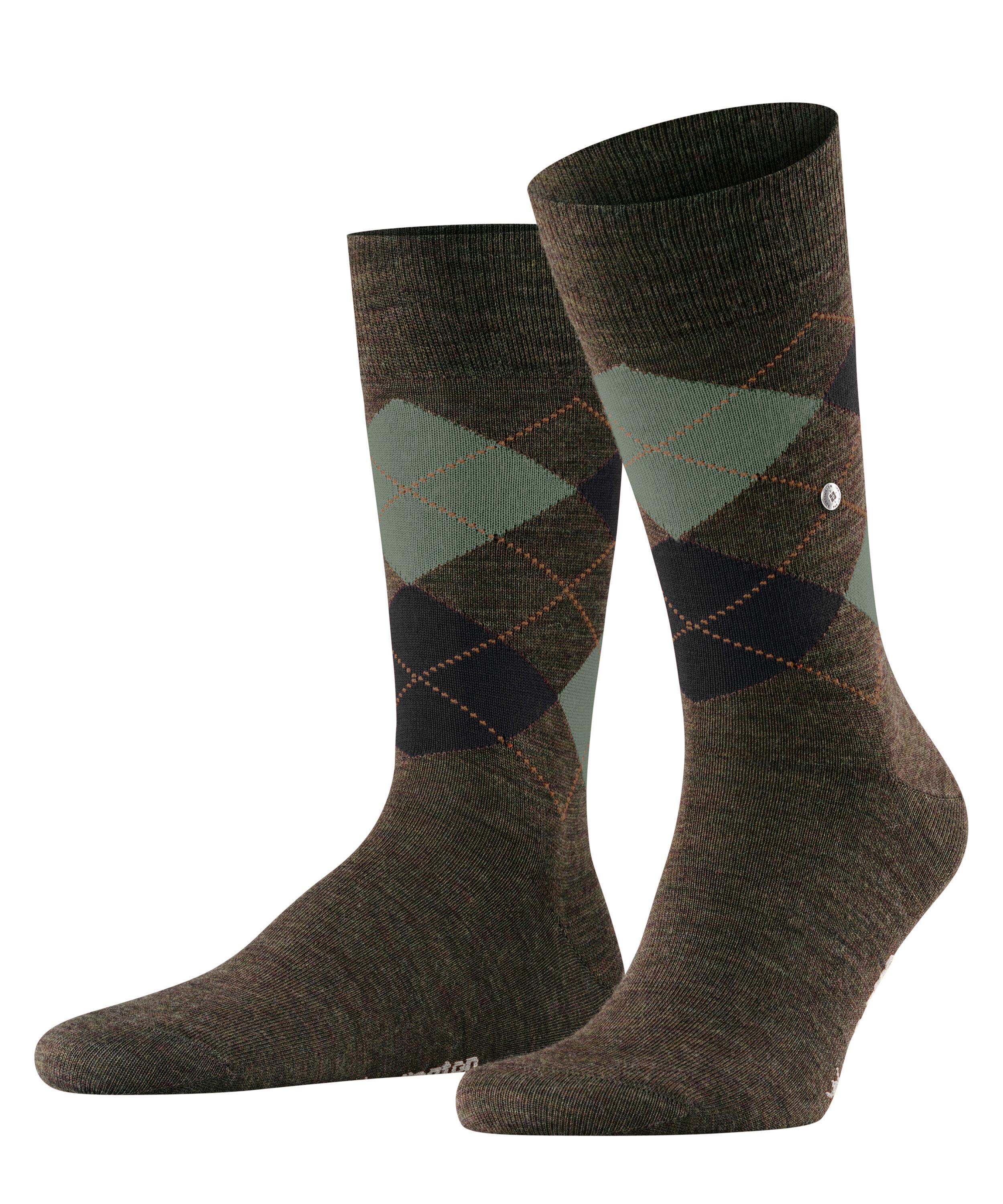 Burlington Edinburgh Melange SO Socken Herren - jade cream (7185)
