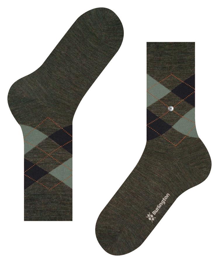 Burlington Burlington Edinburgh Melange Socken Herren - jade cream (7185) - 2 | SportScheck