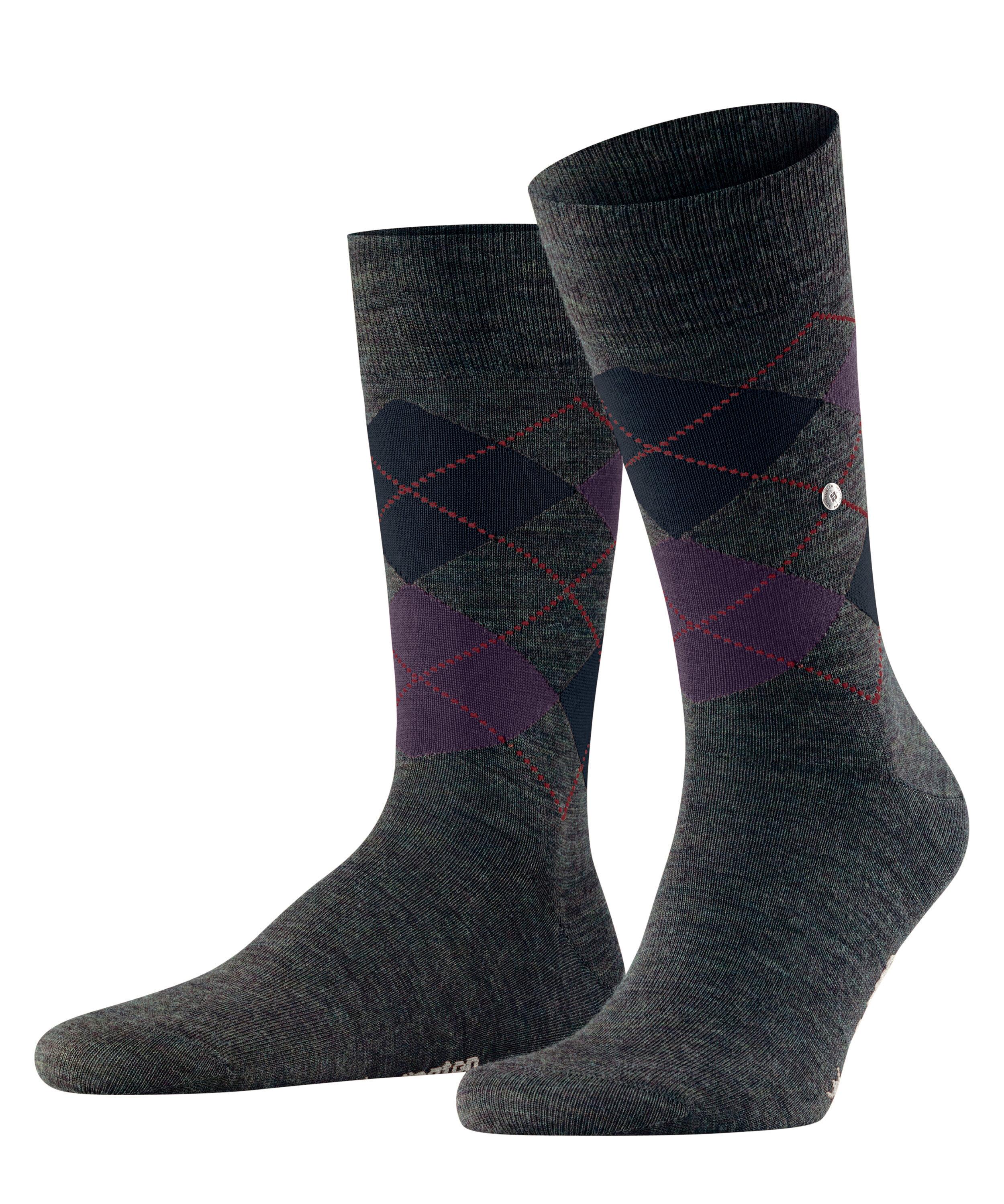 Burlington Edinburgh Melange SO Socken Herren - green leaf (7271)
