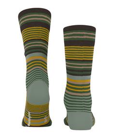Rückansicht von Burlington Stripe SO Freizeitsocken Herren asparagus (7045)