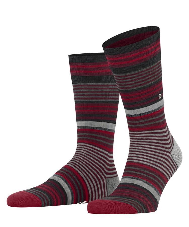 Burlington Burlington Stripe SO Socken Herren - berry (8433) - 0 | SportScheck