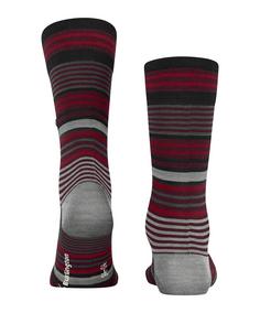 Rückansicht von Burlington Stripe SO Freizeitsocken Herren berry (8433)