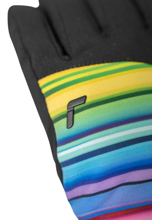 Rückansicht von Reusch Beatrix R-TEX® XT Junior Skihandschuhe Kinder 7492 black/multicol lines