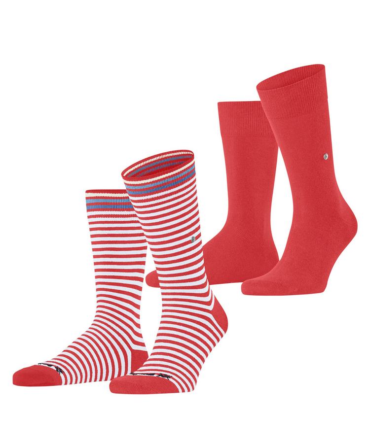 Burlington Burlington Everyday Stripe SO - Mixed 2-Pack Socken Herren - tulip (8081) - 0 | SportScheck