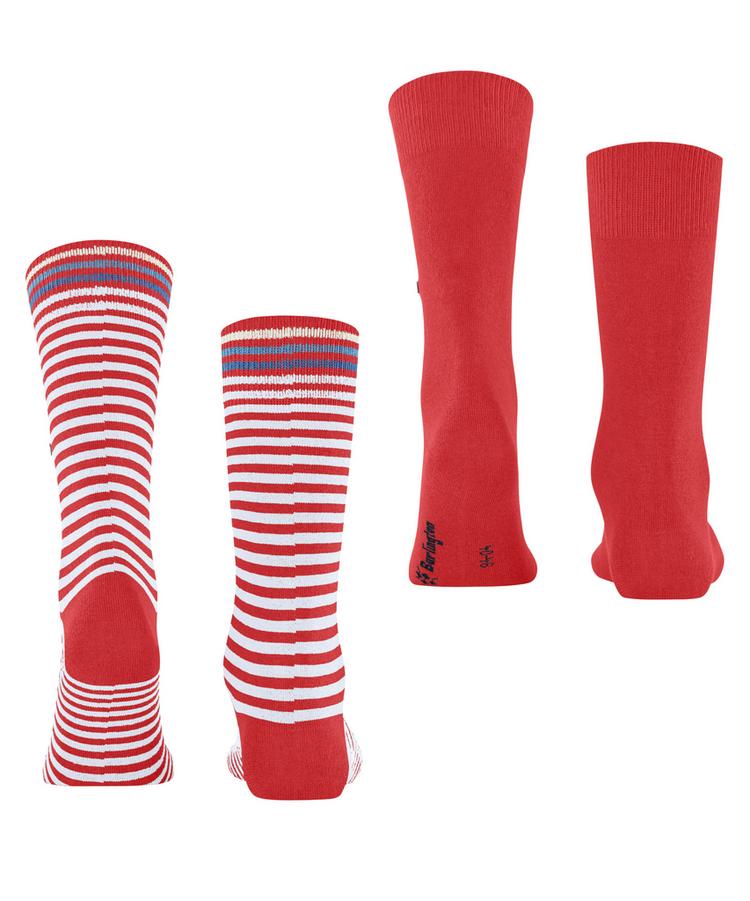Burlington Burlington Everyday Stripe SO - Mixed 2-Pack Socken Herren - tulip (8081) - 0 | SportScheck