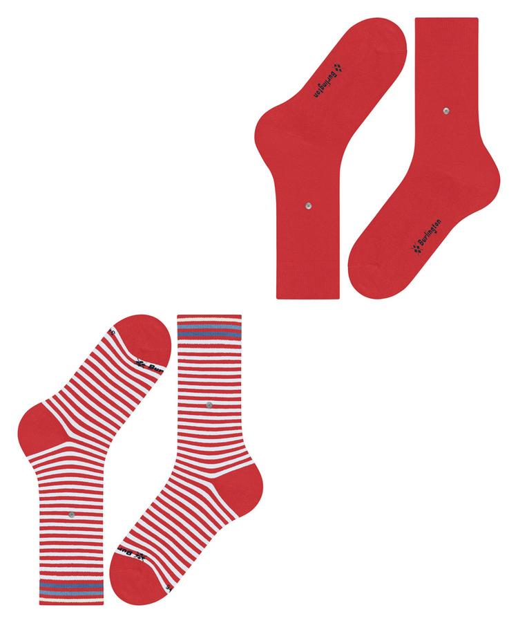 Burlington Burlington Everyday Stripe SO - Mixed 2-Pack Socken Herren - tulip (8081) - 2 | SportScheck