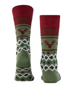 Rückansicht von Burlington Fair Isle Joy SO Freizeitsocken Herren asparagus (7045)