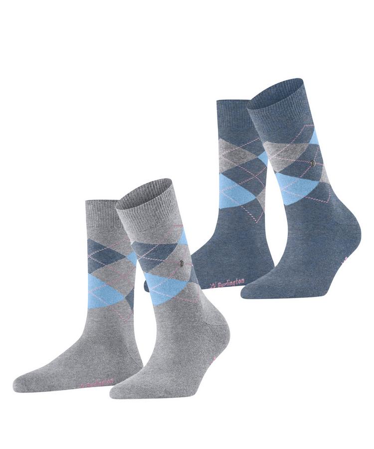 Burlington Burlington Everyday Argyle SO 2-Pack Socken Damen - arctic mel. (3267) - 0 | SportScheck