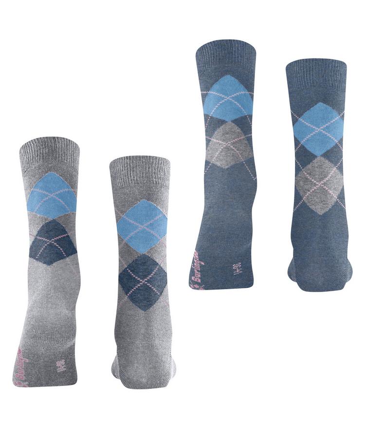 Burlington Burlington Everyday Argyle SO 2-Pack Socken Damen - arctic mel. (3267) - 0 | SportScheck
