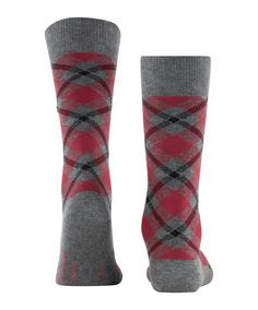 Rückansicht von Burlington Tartan SO Freizeitsocken Herren carbon mel (3975)