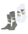 Burlington Everyday Argyle SO 2-Pack Socken Herren - light grey (3227)
