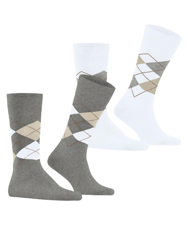 Burlington Burlington Everyday Argyle SO 2-Pack Socken Herren - light grey (3227) - 0 | SportScheck