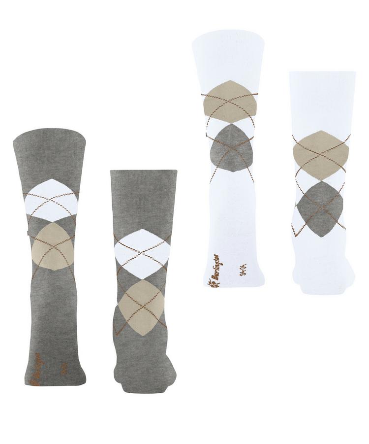 Burlington Burlington Everyday Argyle SO 2-Pack Socken Herren - light grey (3227) - 0 | SportScheck
