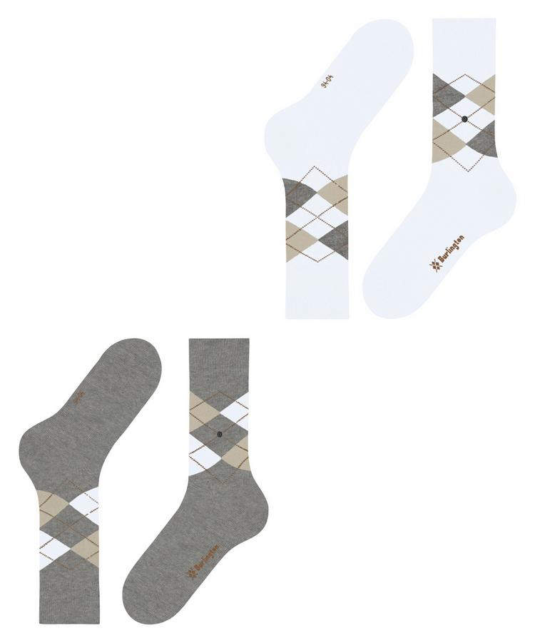 Burlington Burlington Everyday Argyle SO 2-Pack Socken Herren - light grey (3227) - 2 | SportScheck