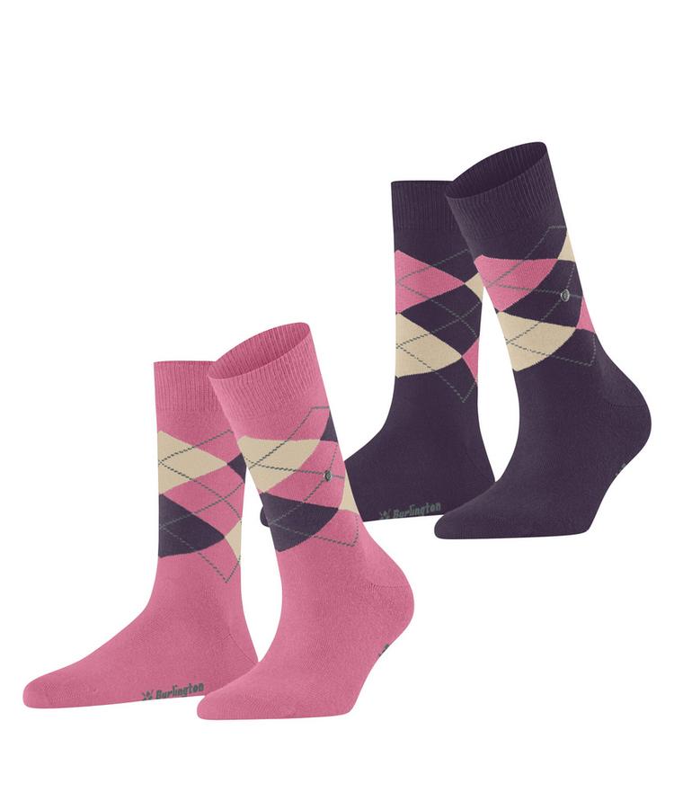 Burlington Burlington Everyday Argyle SO 2-Pack Socken Damen - tea rose (8847) - 0 | SportScheck