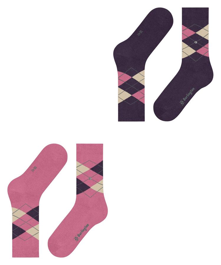 Burlington Burlington Everyday Argyle SO 2-Pack Socken Damen - tea rose (8847) - 2 | SportScheck