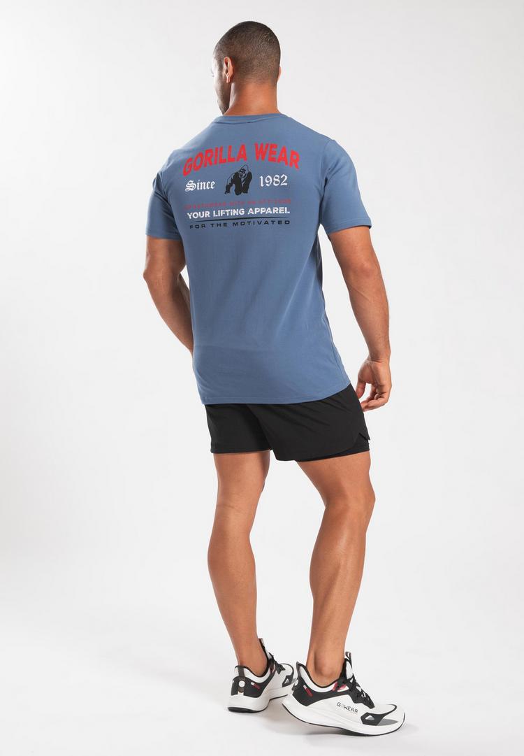 Gorilla Wear Gorilla Wear Warren Printshirt Herren - Coronet Blue - 2 | SportScheck