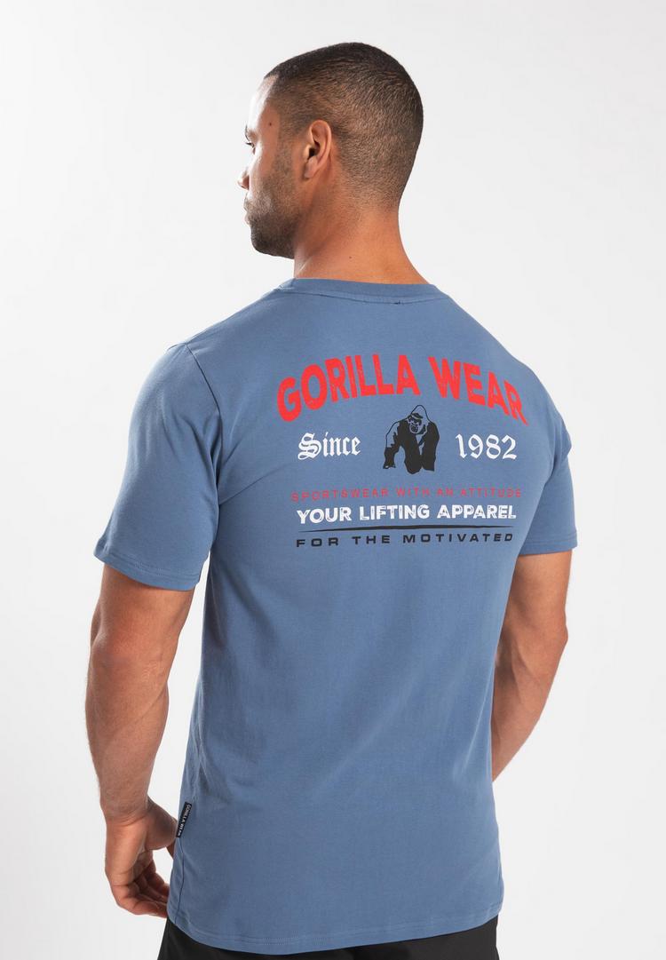 Gorilla Wear Gorilla Wear Warren Printshirt Herren - Coronet Blue - 3 | SportScheck