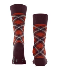 Rückansicht von Burlington Tartan SO Freizeitsocken Herren rose/black (8376)