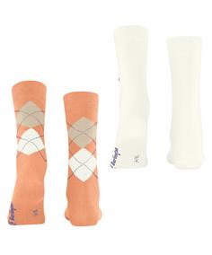 Rückansicht von Burlington Everyday Mix SO 2-Pack Freizeitsocken Damen peach (8766)