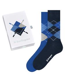Burlington Basic Gift Box Argyle 2-Pack SO Freizeitsocken Herren sortiment (0300)