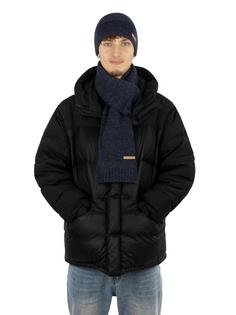 Rückansicht von normani Montreal Beanie Blau meliert
