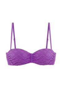 Lascana B&uuml;gel-Bandeau-Bikini-Top Bikini Oberteil Damen - lila