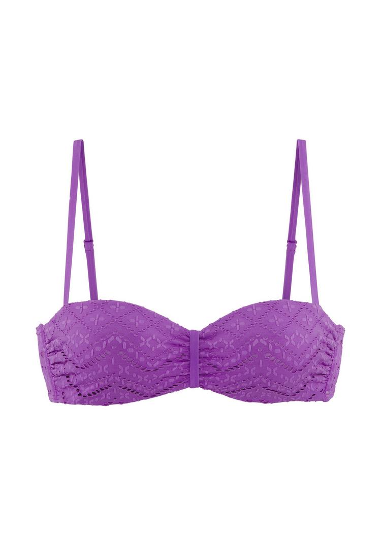 Lascana Lascana B&uuml;gel-Bandeau-Bikini-Top Bikini Oberteil Damen - lila - 0 | SportScheck