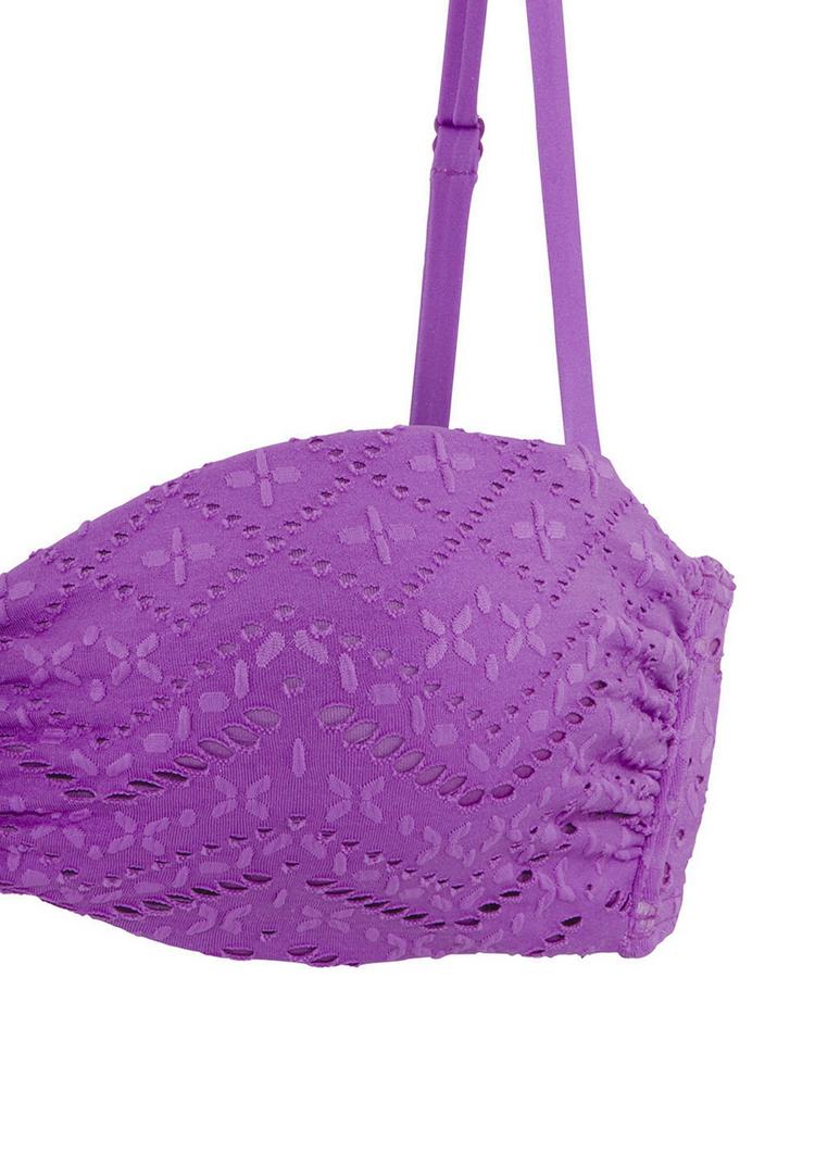 Lascana Lascana B&uuml;gel-Bandeau-Bikini-Top Bikini Oberteil Damen - lila - 0 | SportScheck