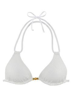 Lascana Triangel-Bikini-Top Bikini Oberteil Damen creme