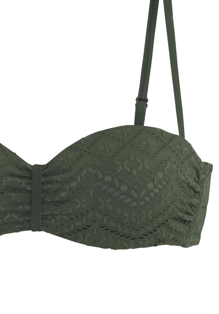 Lascana Lascana B&uuml;gel-Bandeau-Bikini-Top Bikini Oberteil Damen - oliv - 0 | SportScheck